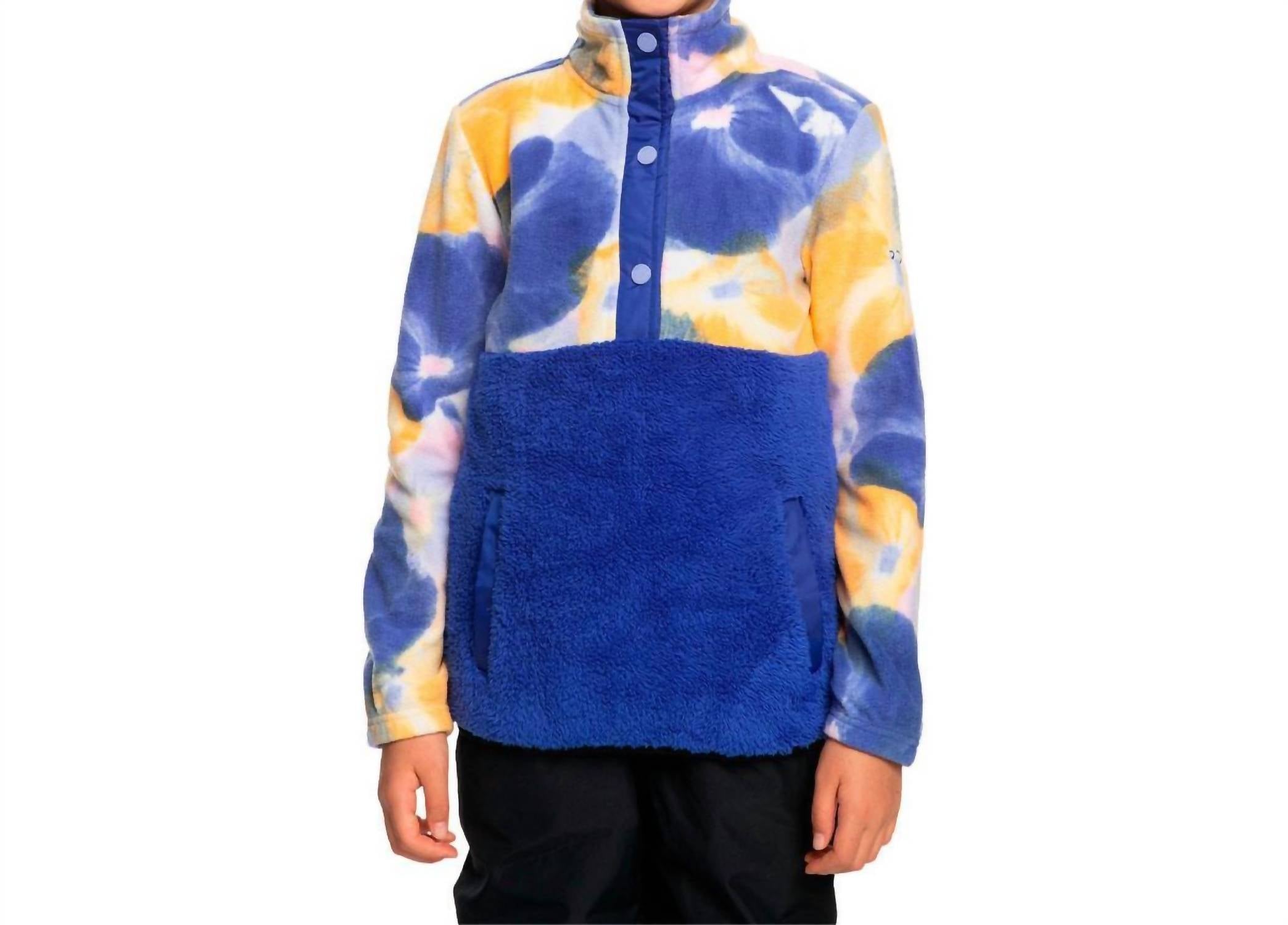 

Флисовая куртка Alabama Technical цвета «ярко-белый анютины глазки» Roxy, Bright White Pansy Pansy