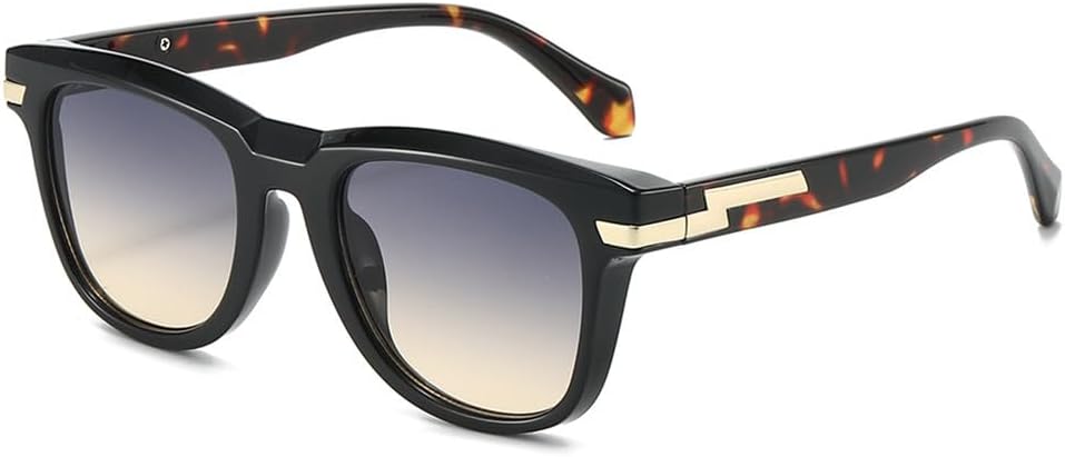 

Популярные модные мужские солнцезащитные очки в стиле ретро с градиентом и защитой от УФ-излучения UV400, женские солнцезащитные очки в стиле панк KTUCN, Black Gray Yellow