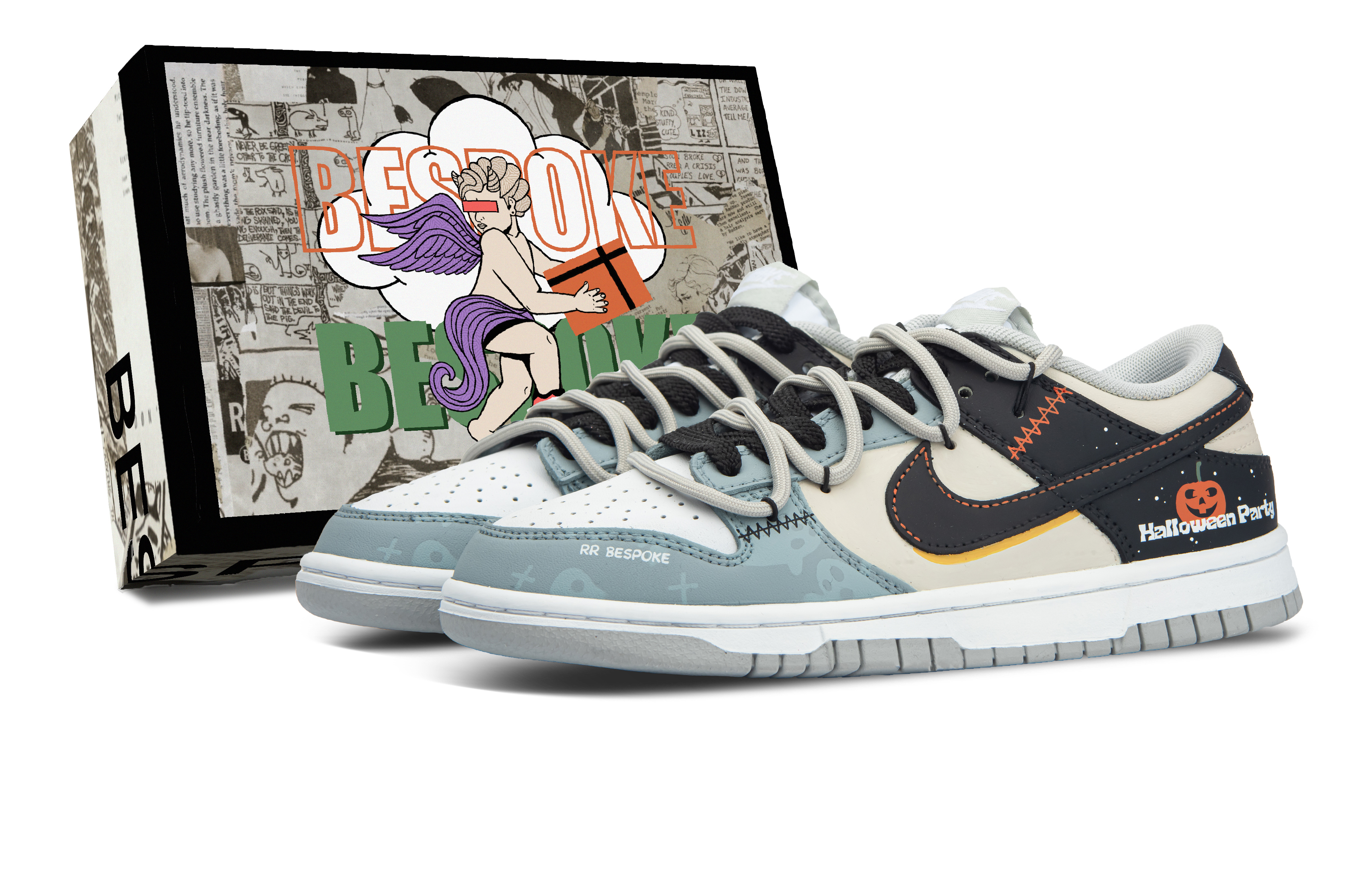 

Nike Кроссовки для скейтбординга Dunk с низким верхом, износостойкие, мужские, черно-синие
