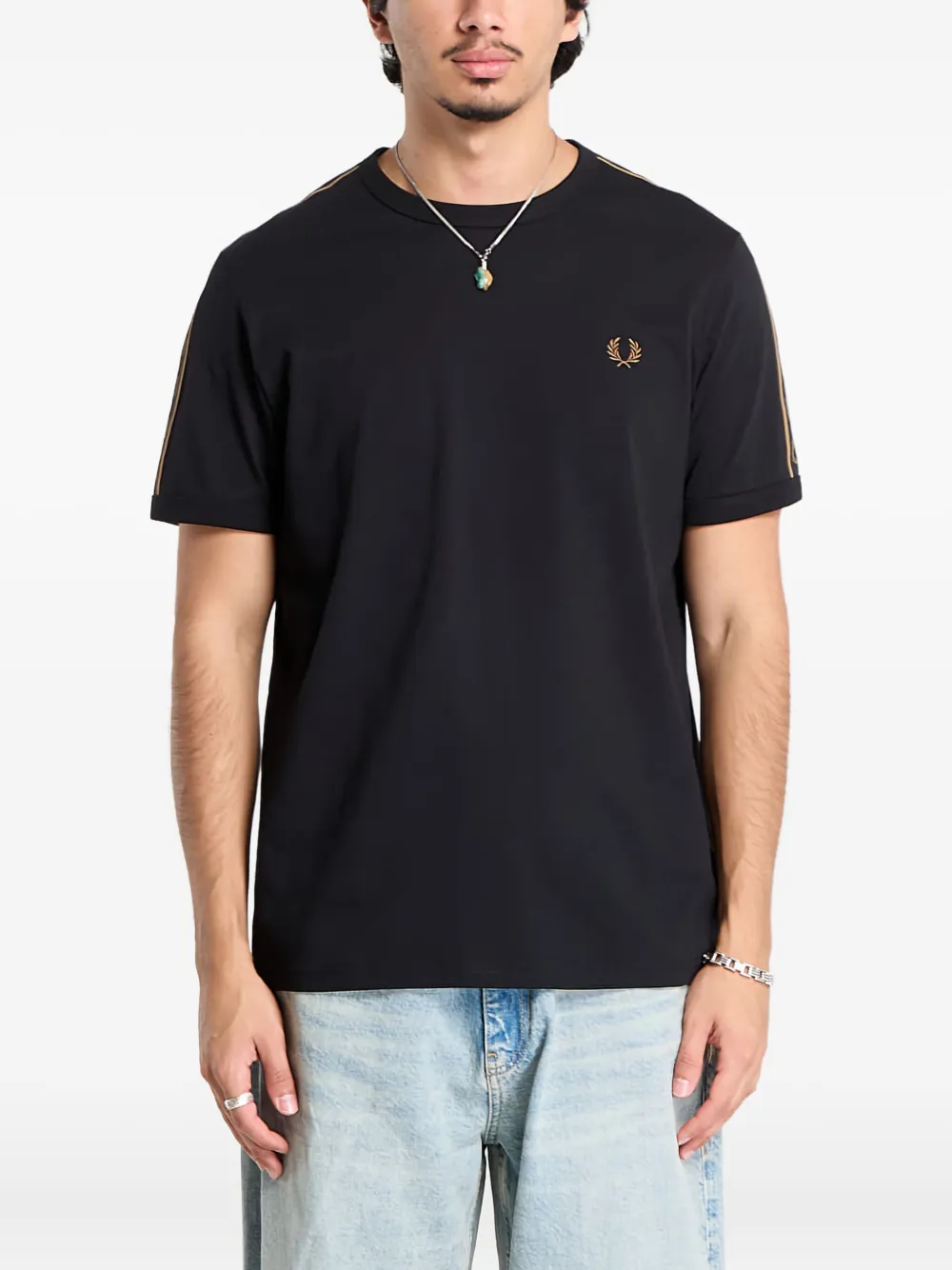 

Футболка с контрастной отделкой Fred Perry, черный
