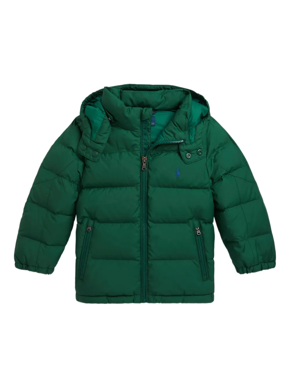 

Пуховик с капюшоном POLO RALPH LAUREN KIDS, зеленый