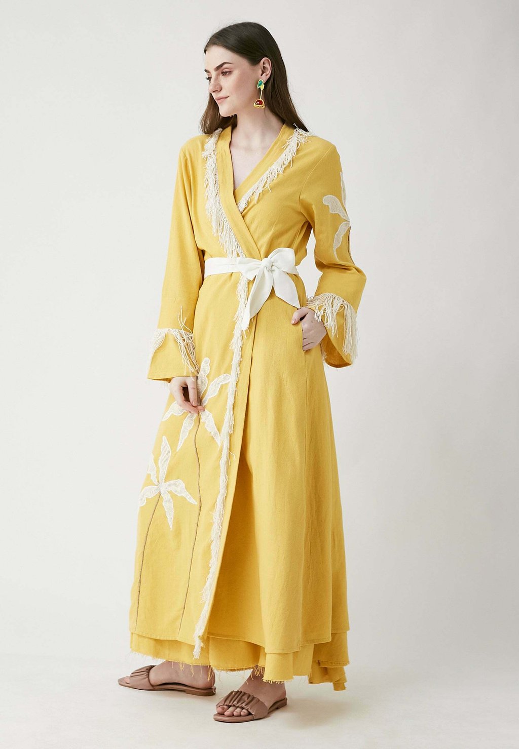 

Легкая куртка HORIZON KIMONO Be Sunset, горчичный