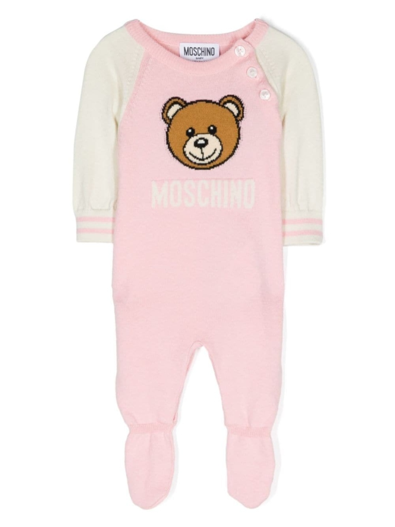 

Moschino Kids пижама с плюшевым мишкой, розовый