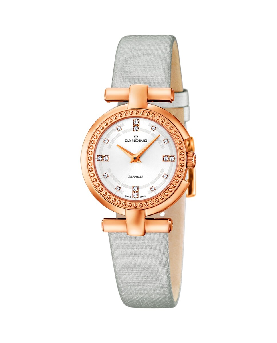 

C4562/1 Lady Petite серые кожаные женские часы Candino, серый