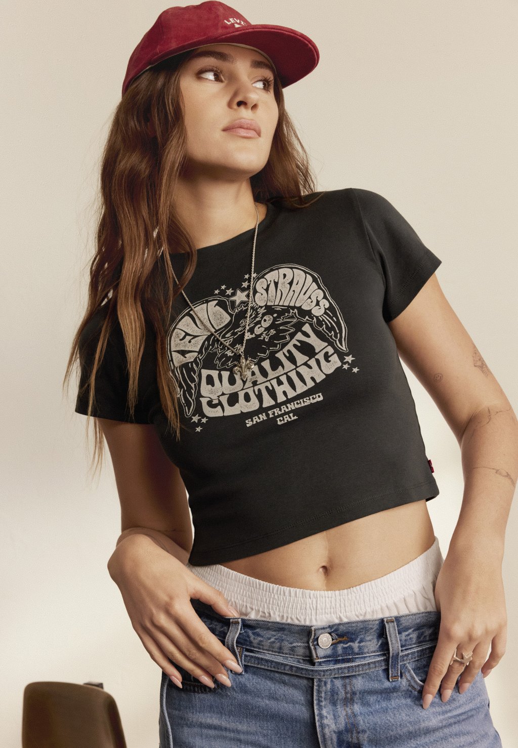 

Футболка с принтом ESSENTIAL SPORTY TEE Levi's, черный