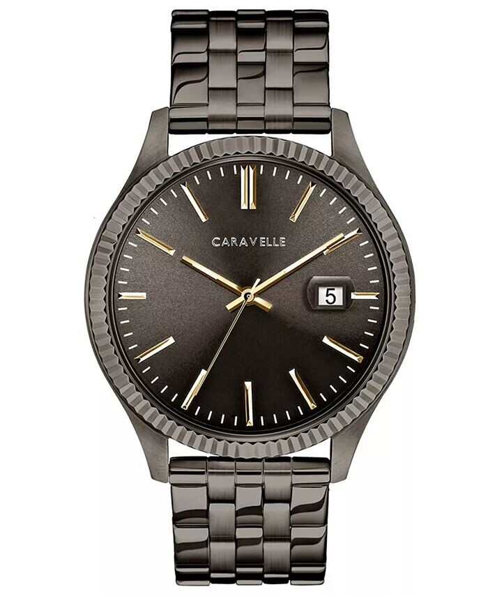 

Мужские часы-браслет из нержавеющей стали из бронзы, 41 мм Caravelle