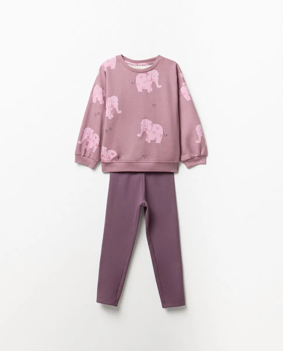 

Набор из флиса с рисунком Sfera, фиолетовый