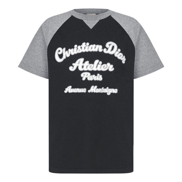 

Футболка men's ss22 alphabet pattern loose short sleeve black t-shirt Dior, черный