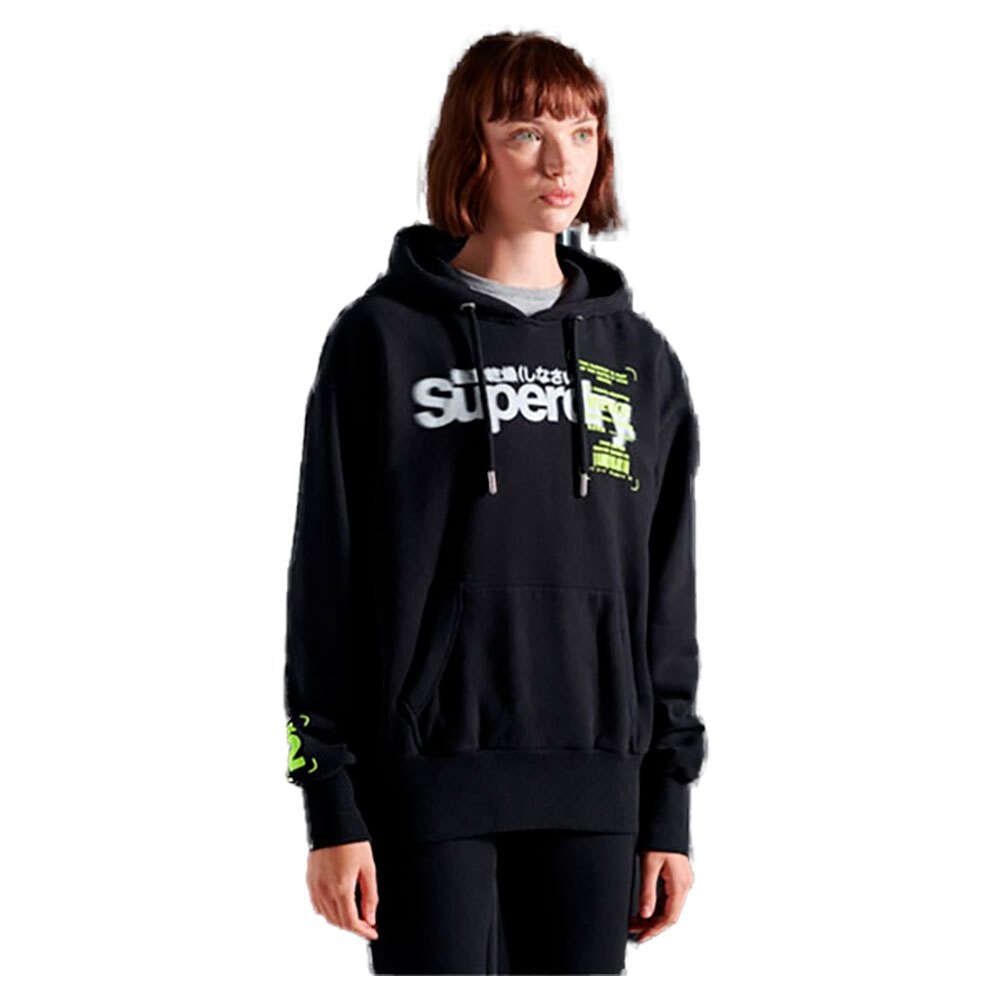 

Худи Superdry Super 5 Deconstruct, черный