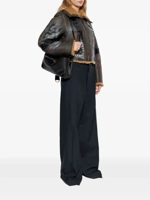 Кожаная куртка Balenciaga, коричневый — фото 2
