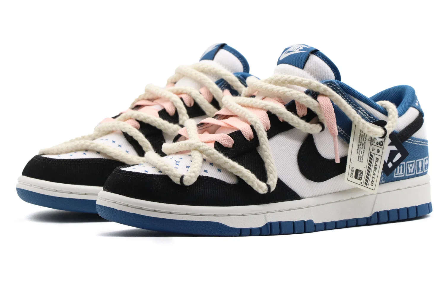 Кроссовки скейтбординговые Nike Dunk Low синие — фото 4