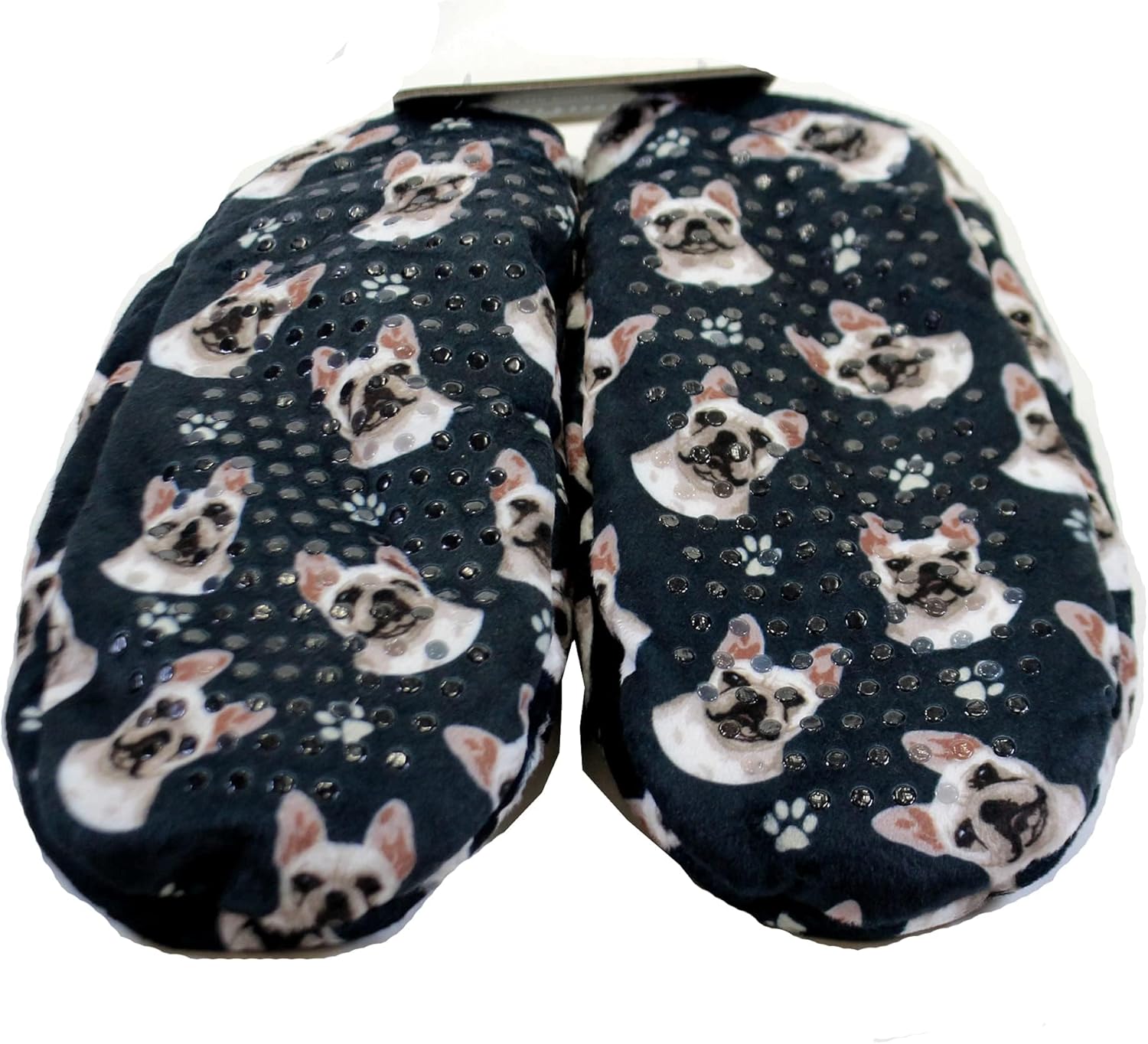 Тапочки Comfies - Уютные домашние тапочки с шерпой для женщин и мужчин - Домашняя обувь - Подарок любителям животных - Нескользящая подошва - Один размер подходит большинству - Унисекс, French Bulldog — фото 2