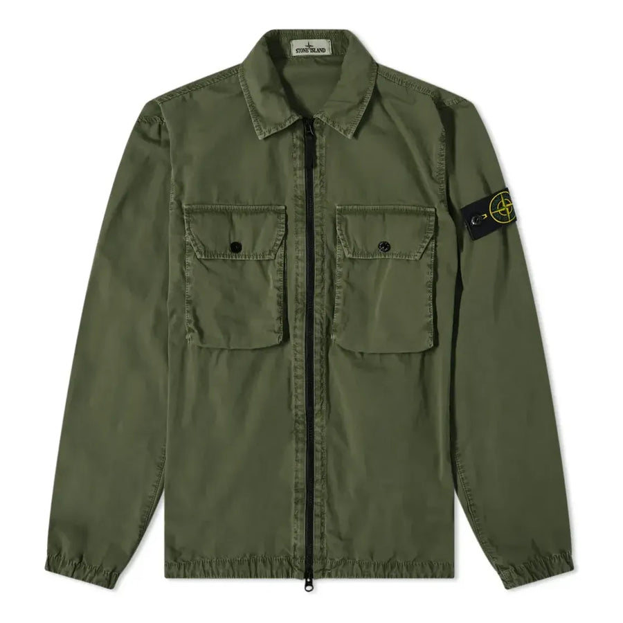 

Куртка STONE ISLAND 2 Pocket Brushed Cotton Shirt Jacket 'Sage', зеленый
