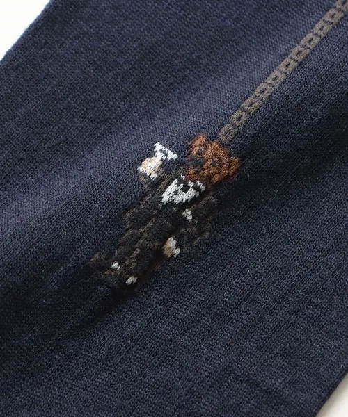 Носки высокие Polo Ralph Lauren из мериносовой шерсти с медведем, пара, черные — фото 3