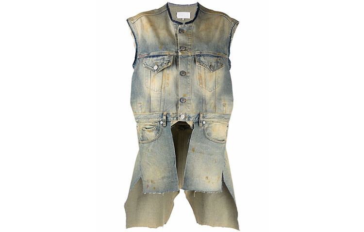 

Жилет женский синий Maison Margiela