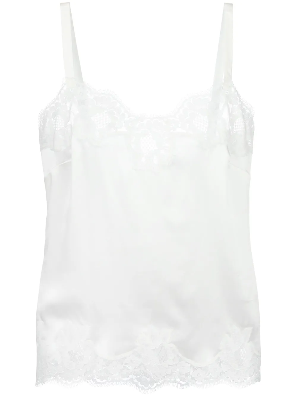 

Топ с кружевной отделкой DOLCE & GABBANA, белый