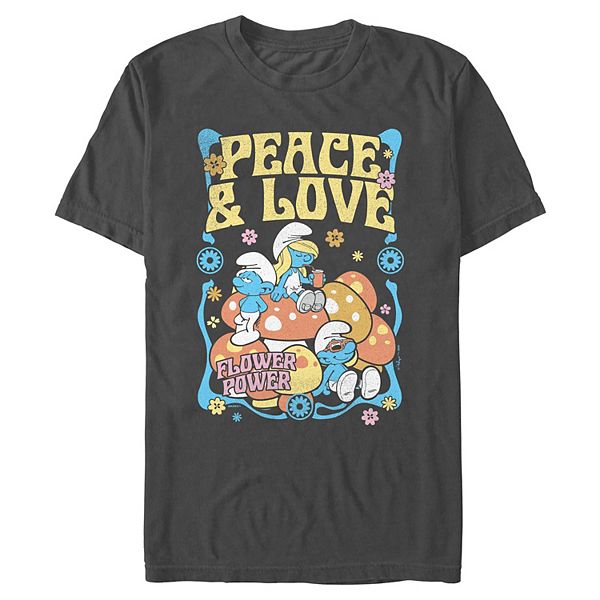 

Футболка с принтом Smurfs Peace and Love Licensed Character
