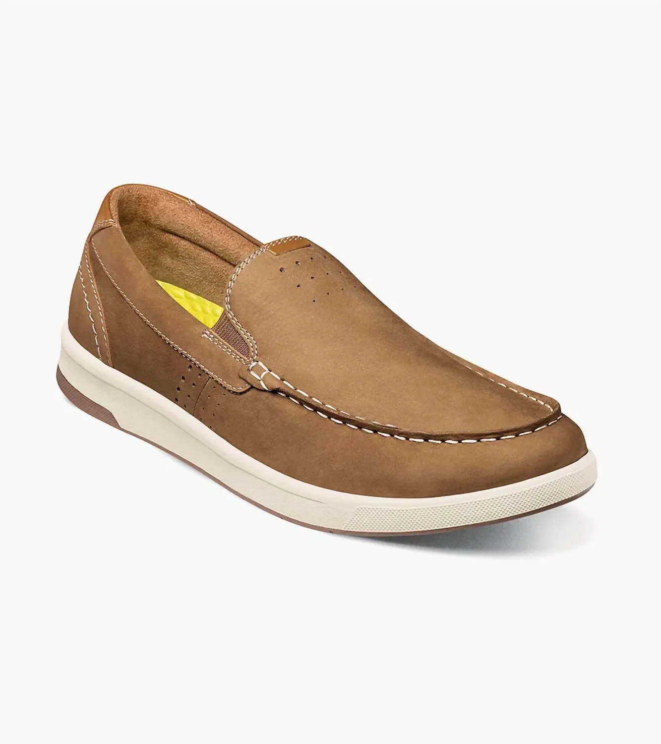 Florsheim Мужские слипоны с перекрестным носком и мокасиновым носком, цвет «грибной»