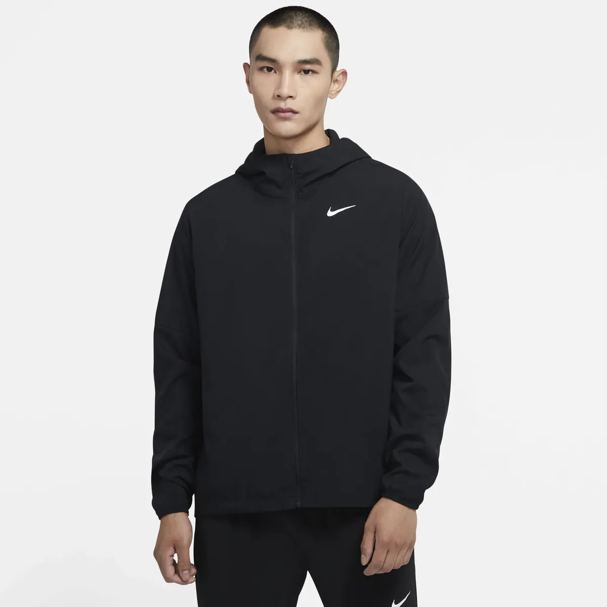 

Куртка для бега Nike "RUN STRIPE MENS WOVEN RUNNING JACKE", с капюшоном, черный
