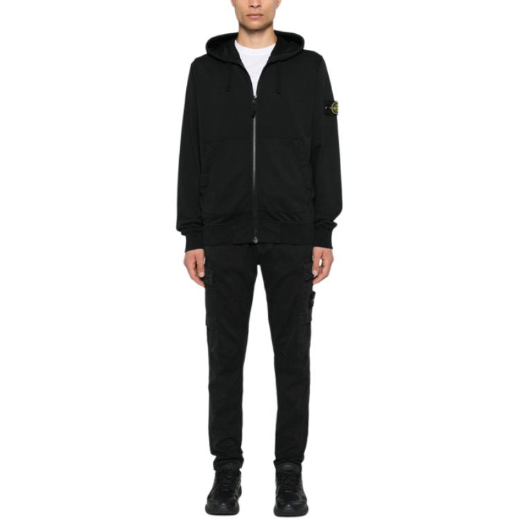 Толстовка на молнии с нашивкой компас STONE ISLAND, черный — фото 3
