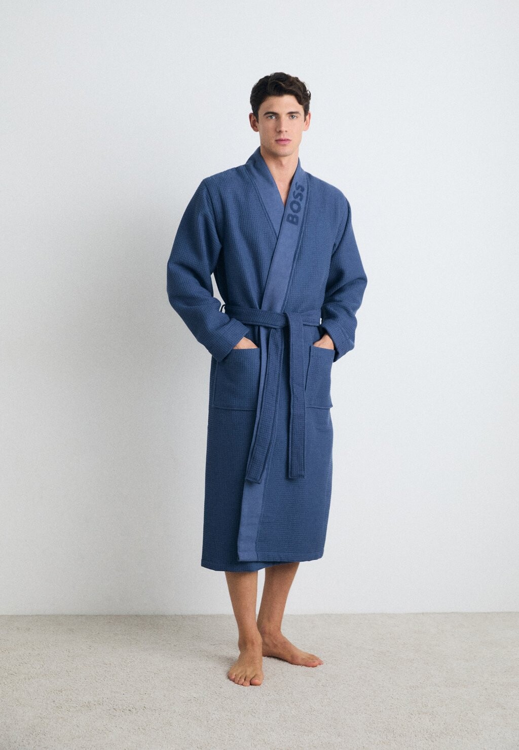 

Халат WAFFLE KIMONO BOSS, синий