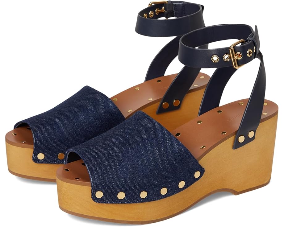 Туфли Madewell Holland Clog, цвет Dark Denim Multi