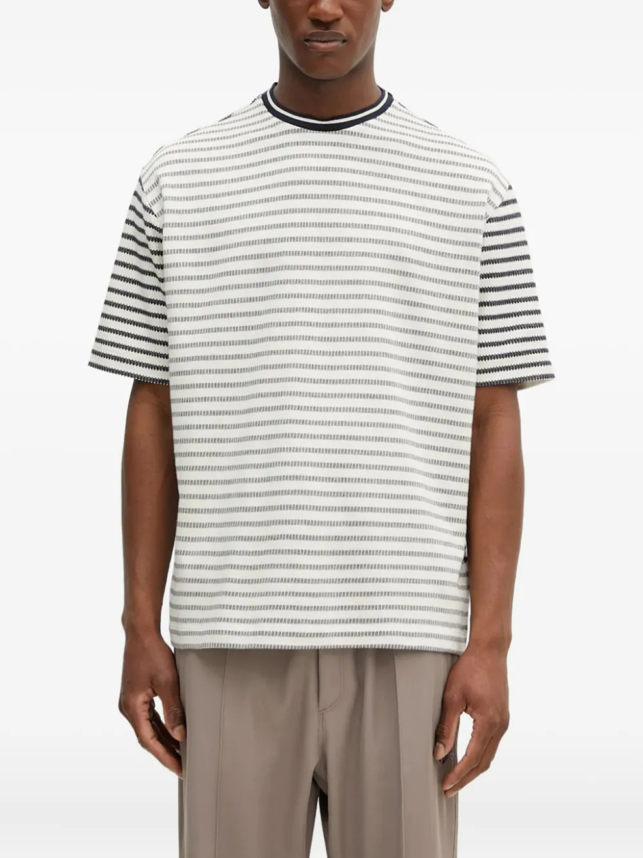 

Футболка Paul Smith Breton в полоску с круглым вырезом, белый