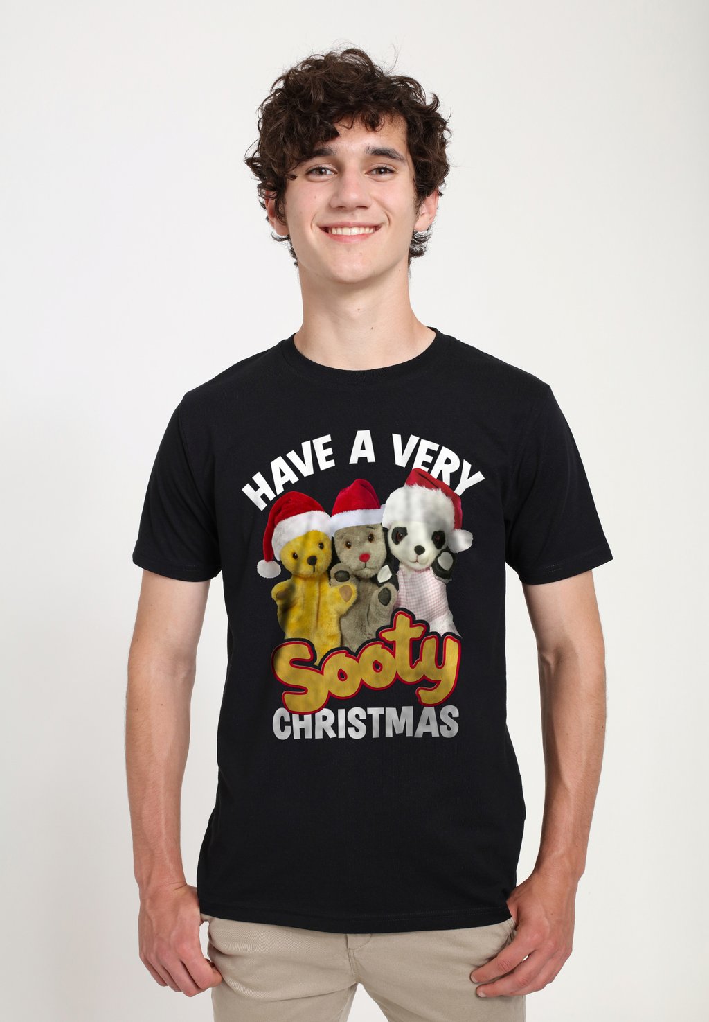 

Футболка с принтом HAVE A VERY SOOTY CHRISTMAS Henry Tiger, черный