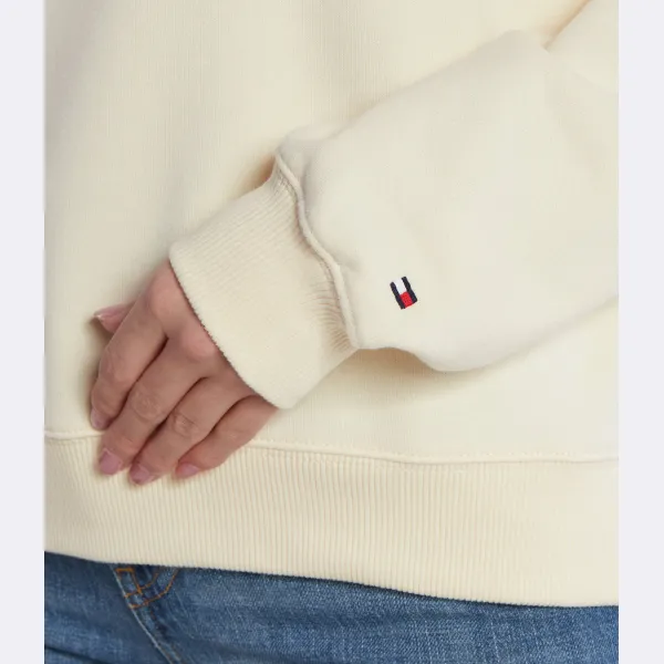 Толстовка стандартного кроя из флока Reg Monotype Tommy Hilfiger, бежевый — фото 4