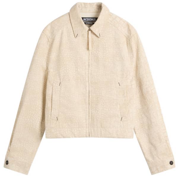 

Куртка свободного кроя с эффектом крокодиловой кожи Jacquemus, бежевый