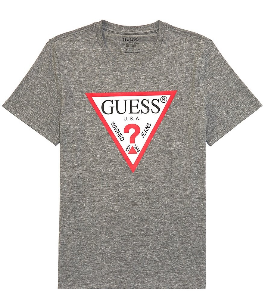 

Футболка с коротким рукавом и оригинальным логотипом Guess, серый