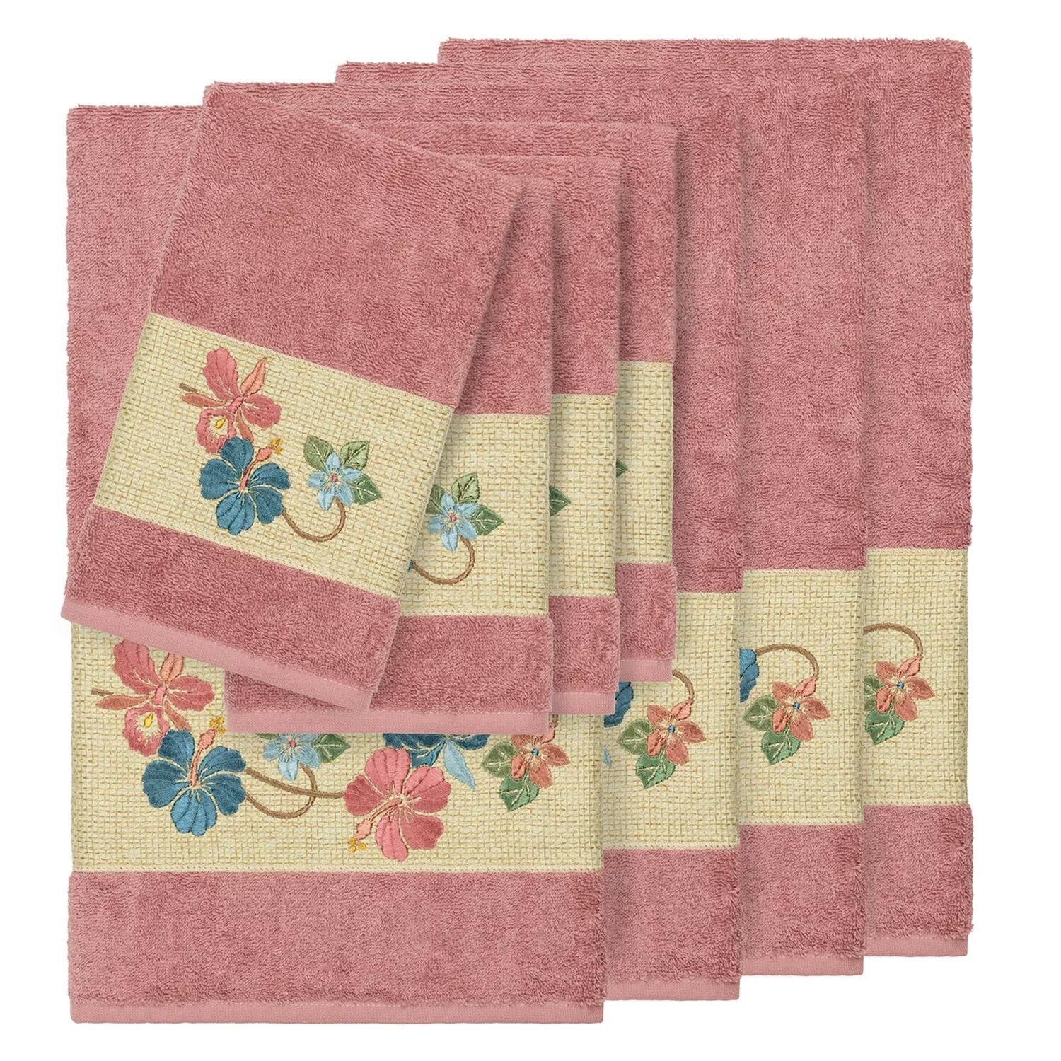 

Linum Home Textiles Турецкий хлопок Caroline Набор украшенных полотенец из 8 предметов