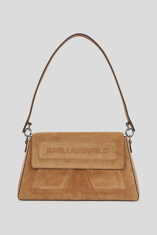 

Кожаная сумка Karl Lagerfeld, коричневый