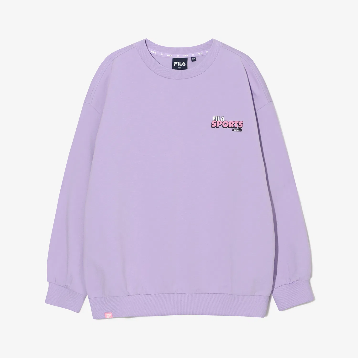 Детский фиолетовый свитшот с надписью от Fila Kids