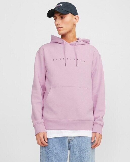 

Мужская толстовка с капюшоном Jack & Jones, розовый