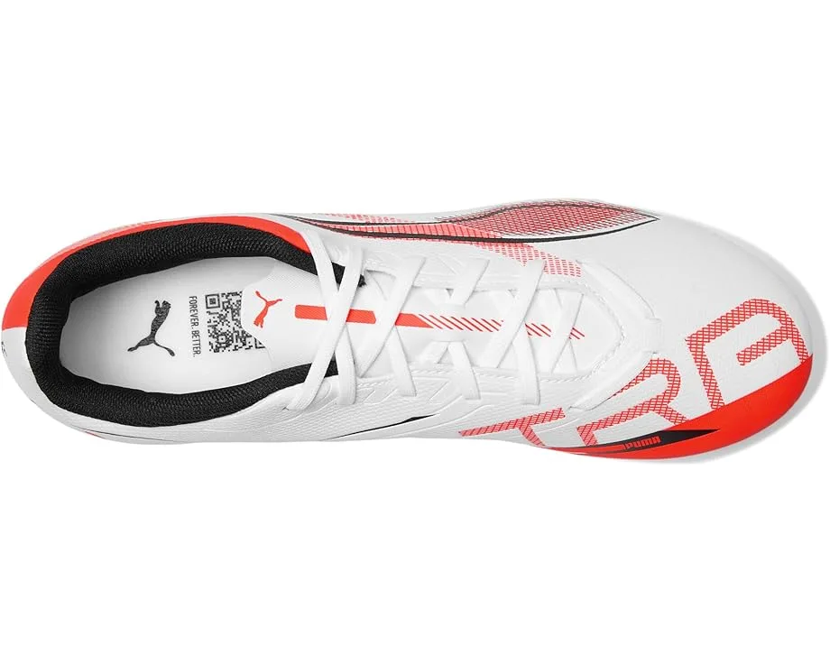 Кроссовки PUMA Ultra 5 Play Firm, Artificial Ground Soccer Cleats, Puma White-Puma Black-Glowing Red — фото 2