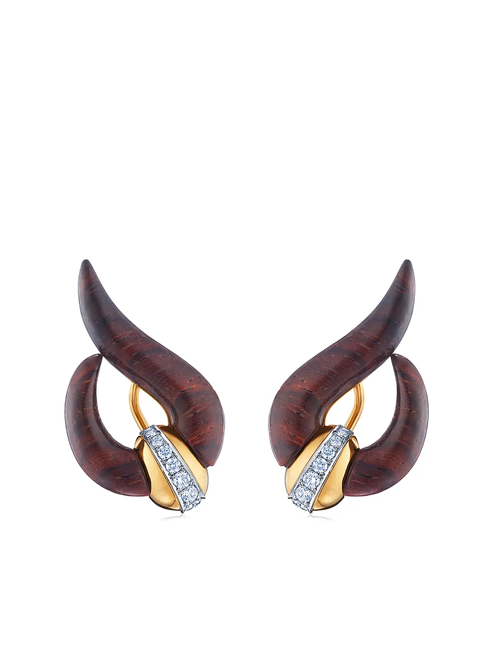 

Серьги Cocobolo из желтого золота с бриллиантами FRED LEIGHTON, золотой