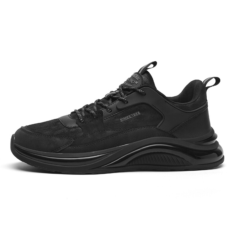 

Кроссовки мужские Lifestyle Shoes Men Low-Top Aokang, цвет Black leather