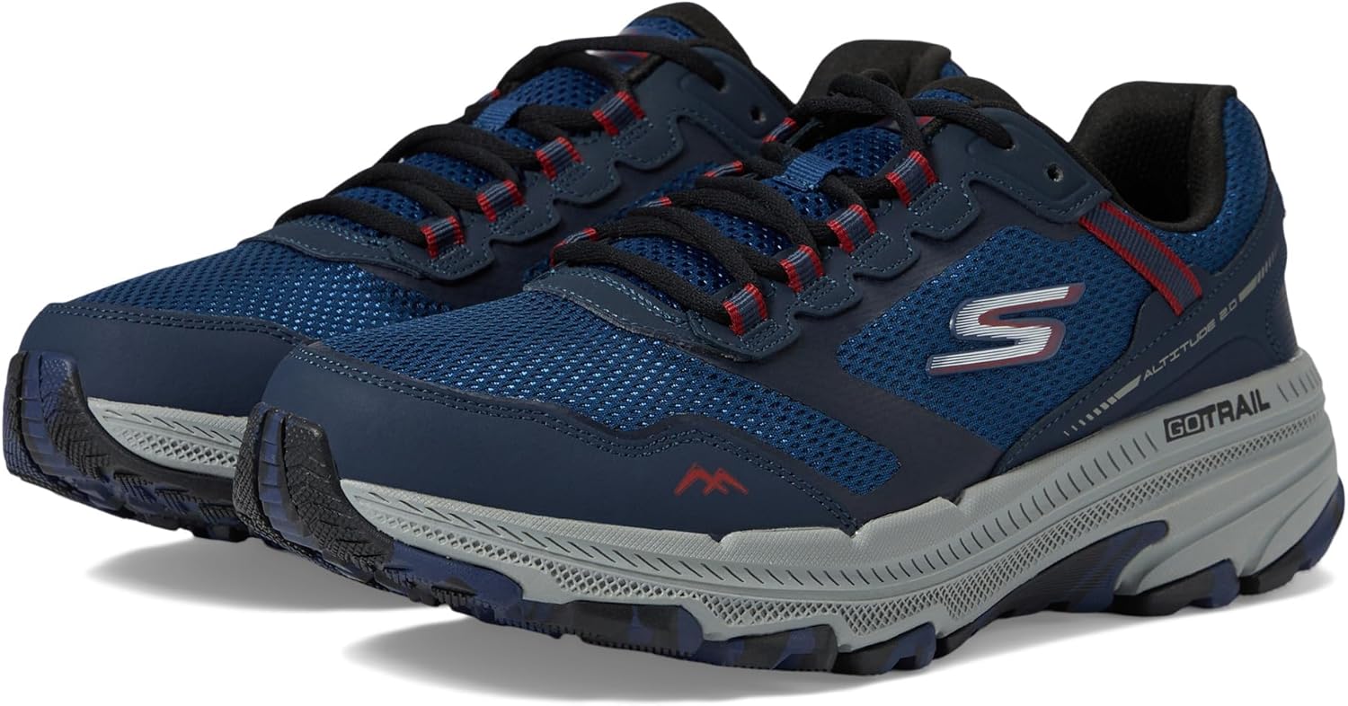 Мужские кроссовки Skechers Go Run Trail Altitude 2.0-Marble Rock 3.0, красный/синий/темно-синий — фото 2