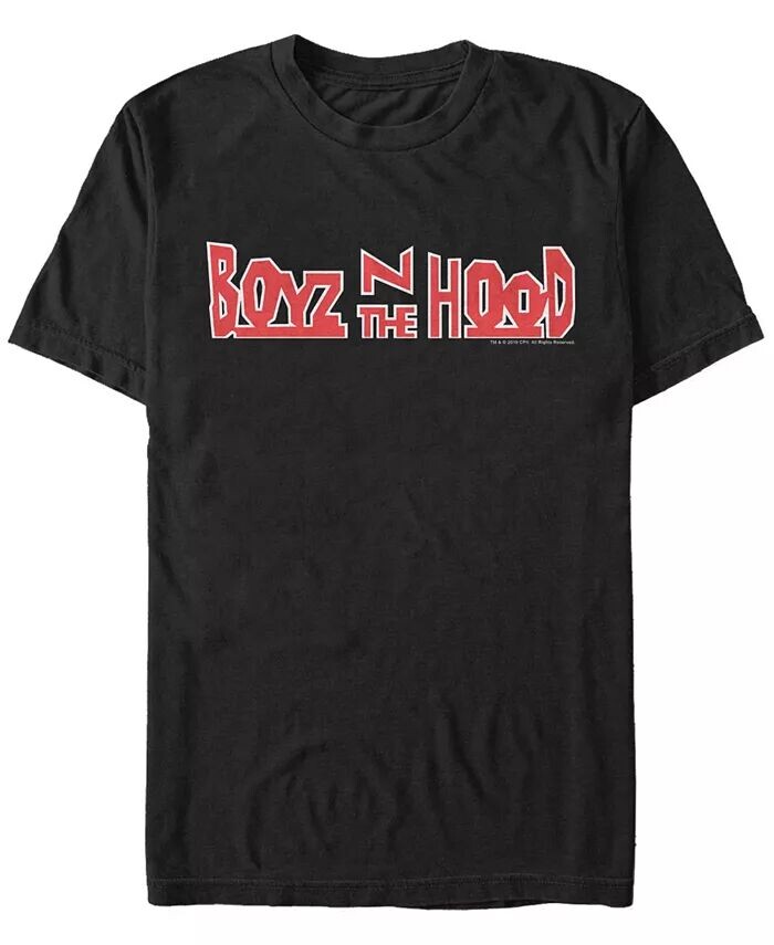 

Футболка мужская Boys N The Hood с коротким рукавом и красным логотипом фильма с белым контуром Fifth Sun, черный