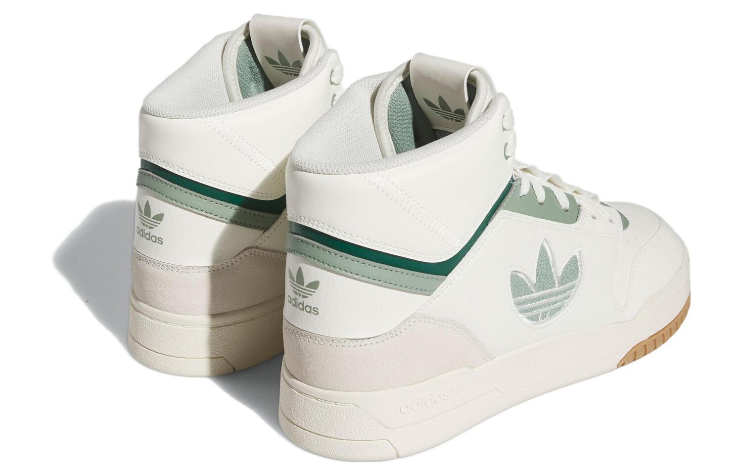 Мужские кроссовки для скейтбординга adidas originals Drop Step, White/Green — фото 4
