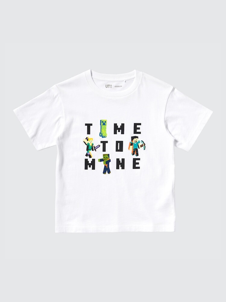 

Футболка с графикой minecraft ut Uniqlo, цвет 00 белый