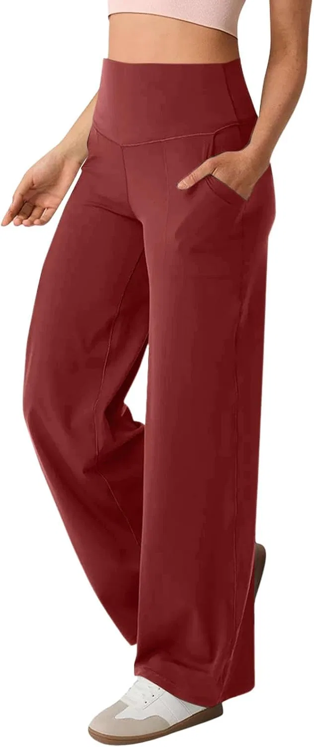 Женские спортивные брюки с широкими штанинами, Wine, размерная линейка XS-XXL