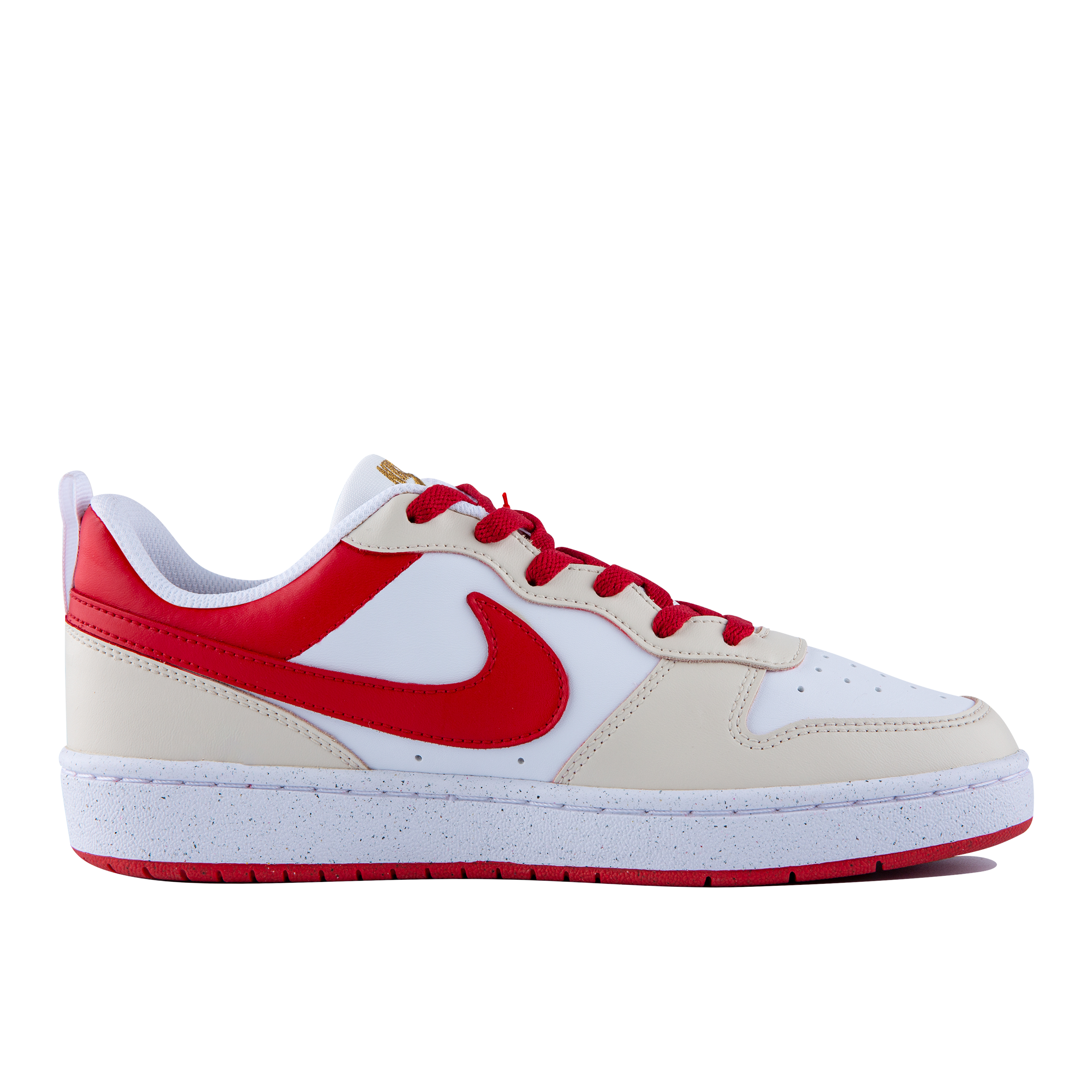 Nike Court Borough Abrasion Resistant Low top детские скейтбординг кроссовки White Red для подростков — фото 4