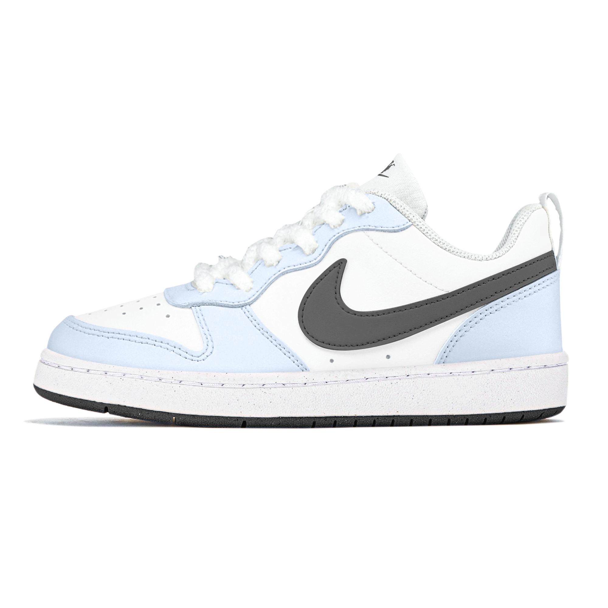 

Nike Детские кроссовки для скейтбординга Court Borough, устойчивые к истиранию, серо-голубые, для подростков