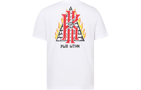 Футболка Nike Dri-FIT Kyrie Kyrie Irving Printing Round Neck Sports Short Sleeve White, белый — фото 2