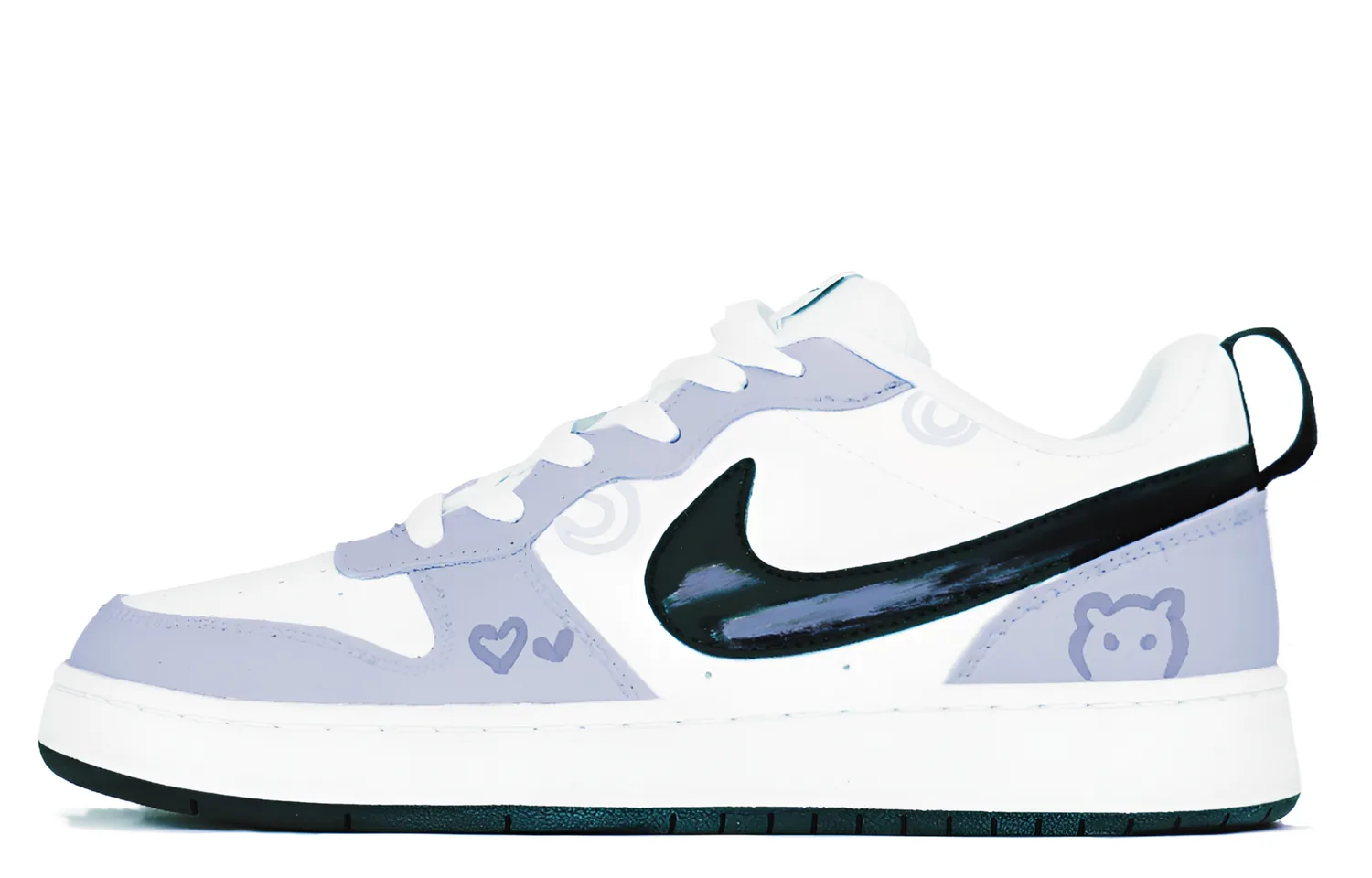 Nike Court Borough Low синтетические кожаные противоскользящие баланс лоу-топ детские скейтборд кроссовки розовые голубые подростковые