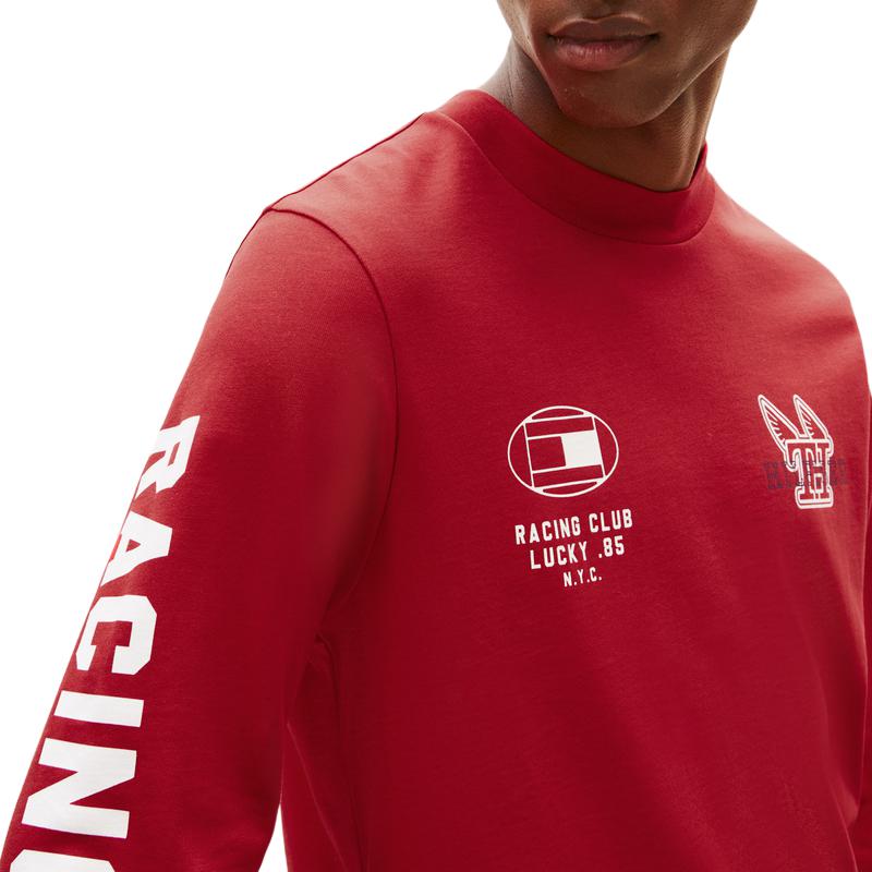 Tommy Hilfiger Мужские футболки с круглым вырезом, красные — фото 3