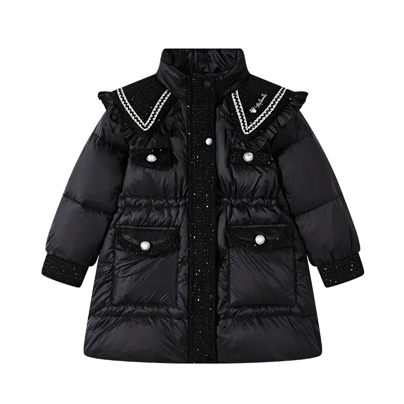 

Disney Детские пуховые куртки, темно-синие, с воротником, умеренно ветрозащитные