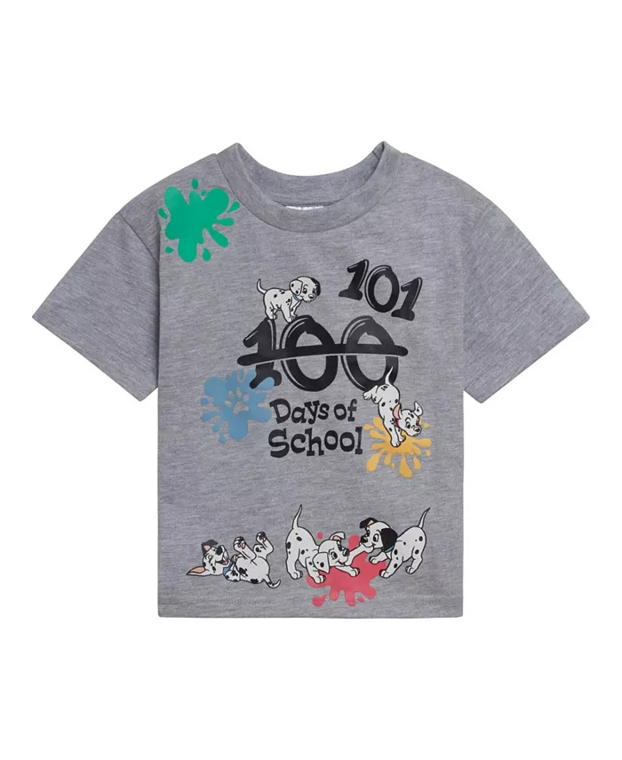 

Футболка для мальчиков Disney 101 Days of School Matching Family 101 Dalmatians, серый